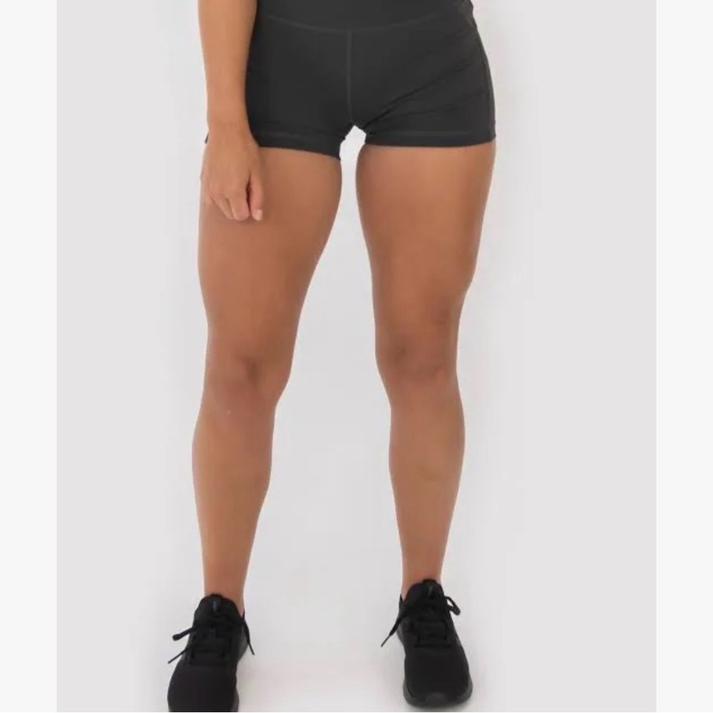 Women's Gray High-Rise Bike Shorts